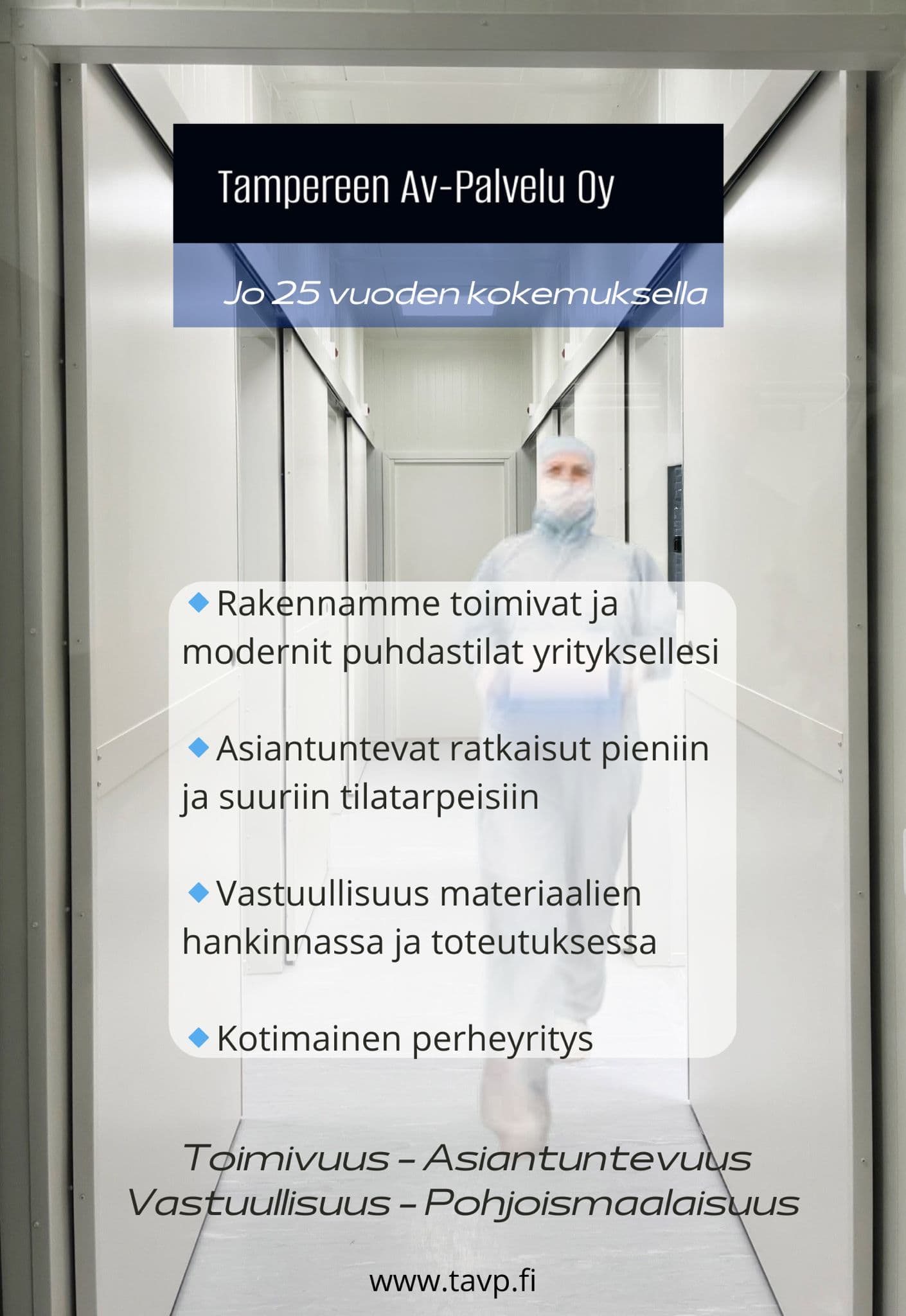 Puhdastilojen kuvausteksti